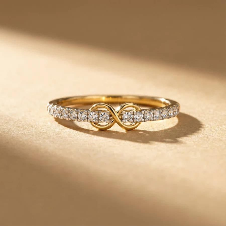 Sterling Silver Flower Cluster Ring – 14K Gold Plated, Split-Shank Band